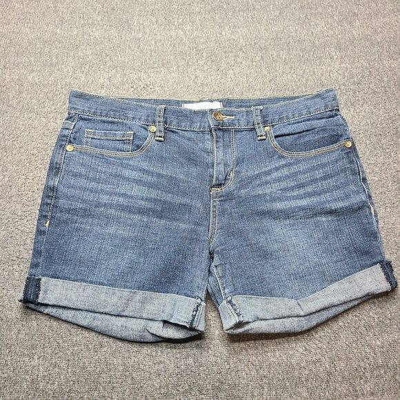 Bullhead Denim Shorts Womens 7 Blue Rolled Cuff Casual Stretch Jean Summer - Picture 1 of 8